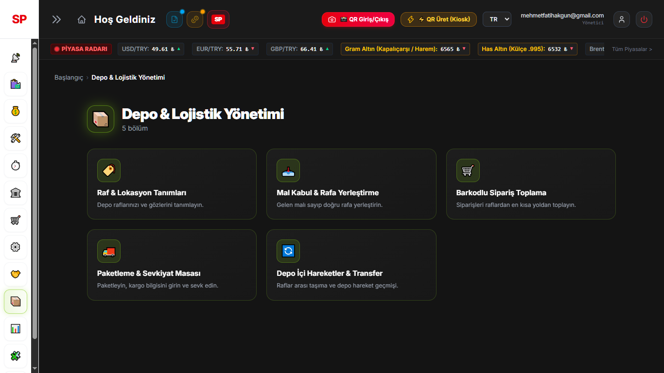 Depo & Lojistik Yönetimi (WMS) ekran görüntüsü